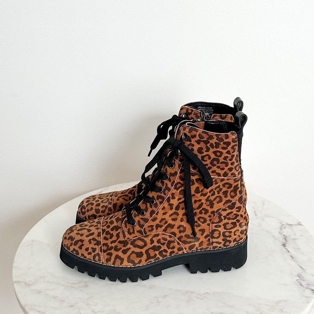 Donald Pliner New Ease Natural Leopard Boots Size 6.5 - Picture 8 of 10
